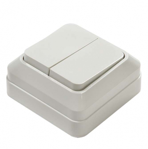 Выключатель 2-кл. ОП Bolleto 10А IP20 7023 бел. ASD / IN HOME 4680005959761 4680005959761