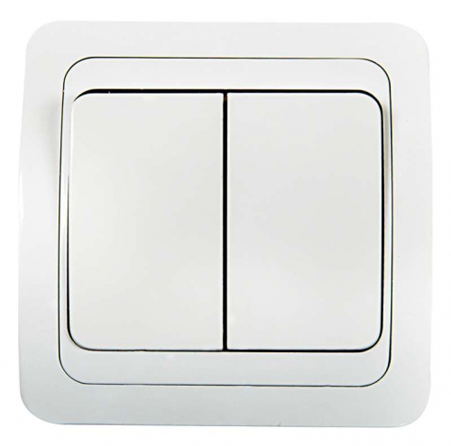 Выключатель 2-кл. СП Classico 2023 10А IP20 бел. ASD / IN HOME 4680005959860 4680005959860