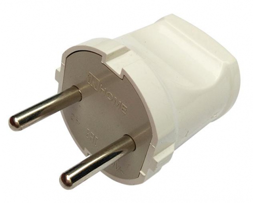 Вилка прямая 10А 4142 бел. ASD / IN HOME 4690612000572 4690612000572