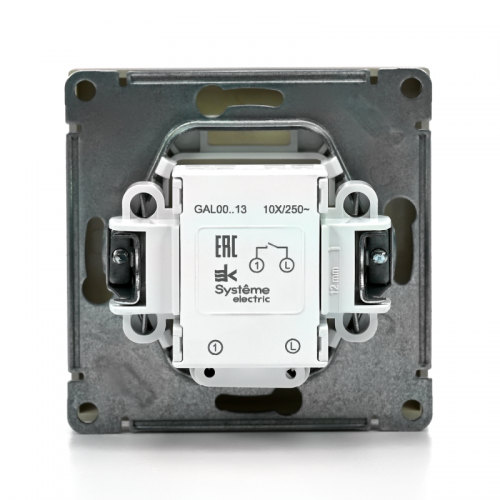 Выключатель 1-кл. ArtGallery (сх. 1а) 10AX с подсветкой механизм шампань SE GAL000513 GAL000513