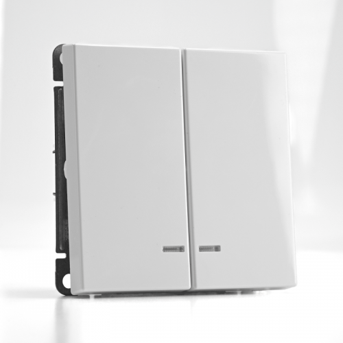 Выключатель 2-кл. ArtGallery (сх. 5а) 10AX с подсветкой механизм бел. SE GAL000153 GAL000153