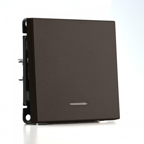 Выключатель 1-кл. ArtGallery (сх. 1а) 10AX с подсветкой механизм мокко SE GAL000613 GAL000613