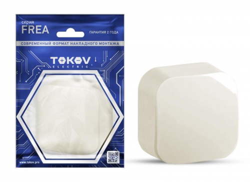 Выключатель 1-кл. ОП Frea 10А IP20 250В АБС-пластик беж. TOKOV ELECTRIC TKE-FR-V1-C02 TKE-FR-V1-C02