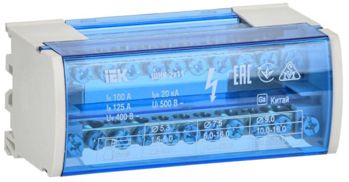 Шина на DIN-рейку (кросс-модуль) ШНК 2х11 L+PEN IEK YND10-2-11-050 YND10-2-11-050