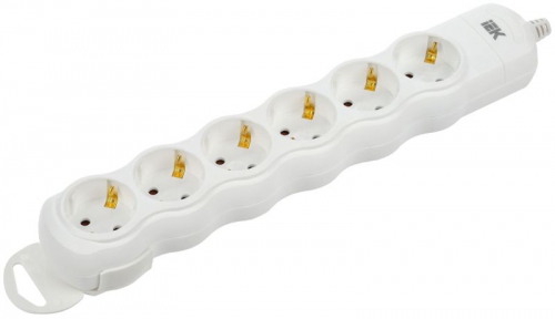 Колодка удлинителя 6-мест. с заземл. РПр06 IEK WYP10-D-KP-16-06-ZS-K01 WYP10-D-KP-16-06-ZS-K01