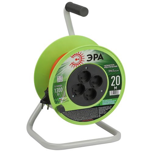 Удлинитель на катушке 4х20м без заземл. RP-4-2x0.75-20m ПВС 2х0.75 Эра Б0059779 Б0059779