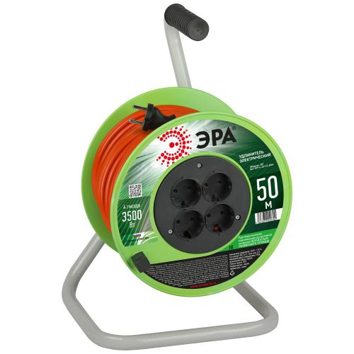 Удлинитель на катушке 4х50м без заземл. RP-4-2x1.5-50m ПВС 2х1.5 Эра Б0059784 Б0059784