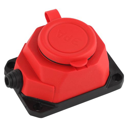 Колодка удлинителя 1-м с заземл. 16А IP44 K-1e-RED-IP44 каучук красн. Эра Б0044550 Б0044550