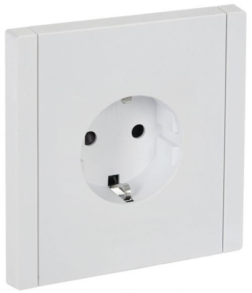 Розетка СП FORTE&PIANO FP215 16А с заземл. защ. шторки винт. крепл. бел. IEK FP-R14-16-K01 FP-R14-16-K01