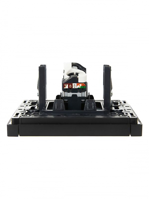 Розетка компьютерная RJ45 кат.5E FORTE&PIANO FP132 черн. IEK FP-K10-1-K02 FP-K10-1-K02