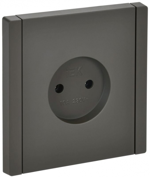 Розетка 1-м СП FORTE&PIANO FP318 10А без заземл. без защ. шторок винт. крепл. сер. IEK FP-R10-10-K03 FP-R10-10-K03