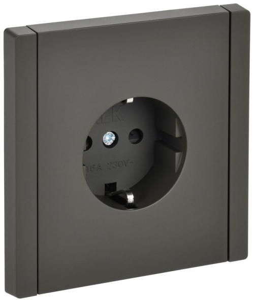 Розетка СП FORTE&PIANO FP315 16А с заземл. защ. шторки винт. крепл. сер. IEK FP-R14-16-K03 FP-R14-16-K03