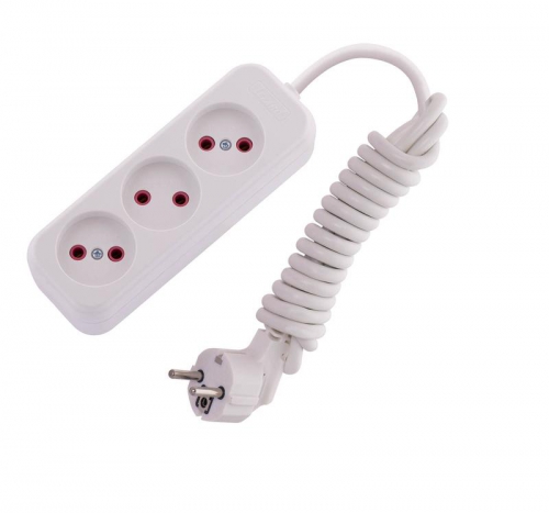 Удлинитель 3х2м без заземл. 10А IP20 Lila LEZARD 720-0302-303 720-0302-303