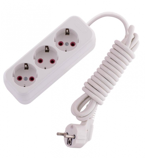 Удлинитель 3х3м с заземл. 16А IP20 Lila LEZARD 720-0303-301 720-0303-301