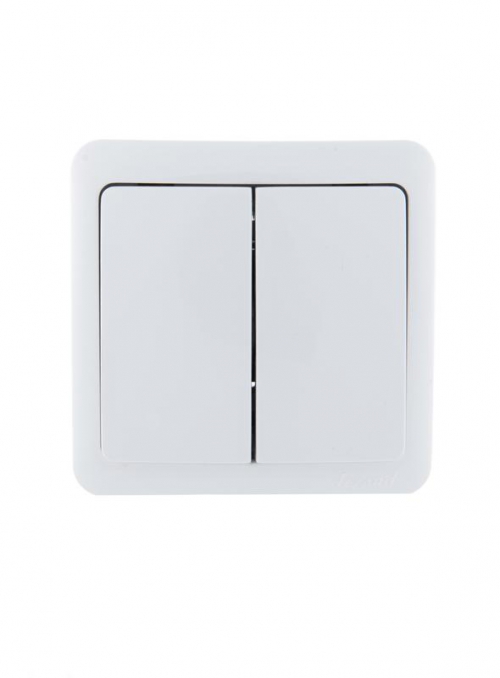 Выключатель 2-кл. 1п ОП Viola 10А IP20 бел. LEZARD 751-0200-101 751-0200-101