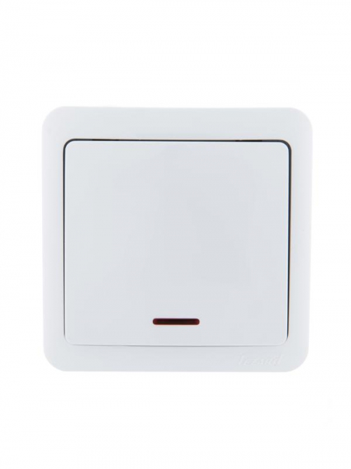 Выключатель 1-кл. 1п ОП Viola 10А IP20 с подсветкой бел. LEZARD 751-0200-111 751-0200-111