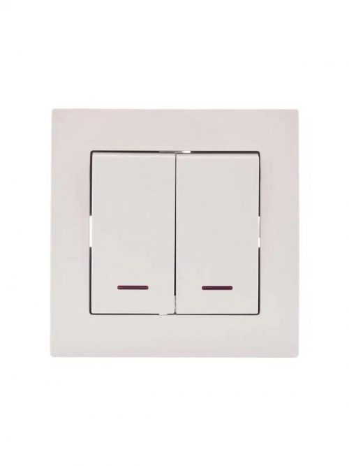 Выключатель 2-кл. СП Vesna с индикацией механизм крем. LEZARD 742-0388-112 742-0388-112