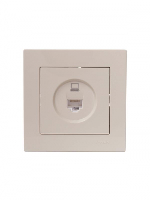 Розетка компьютерная 1-м СП Vesna механизм крем. LEZARD 742-0388-139 742-0388-139