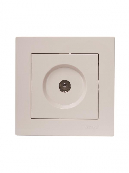 Розетка телевизионная оконечная TV 1-м СП Vesna механизм кремов. LEZARD 742-0388-130 742-0388-130