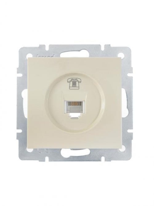 Розетка телефонная СП Vesna евро стандарт механизм крем. LEZARD 742-0388-137 742-0388-137