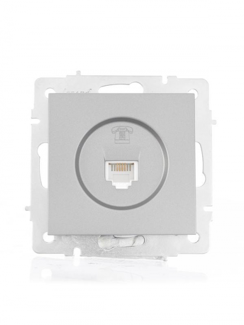 Розетка телефонная СП Vesna евро стандарт механизм платина LEZARD 742-3588-137 742-3588-137
