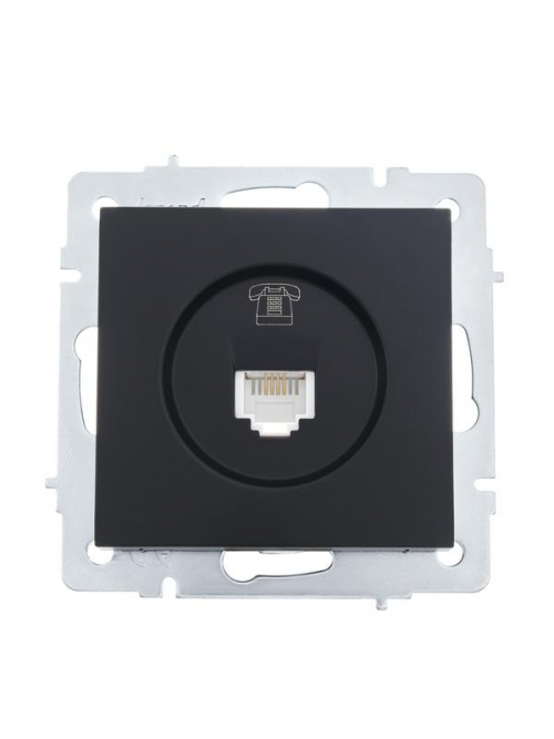Розетка телефонная СП Vesna евро стандарт механизм черн. бархат LEZARD 742-4288-137 742-4288-137
