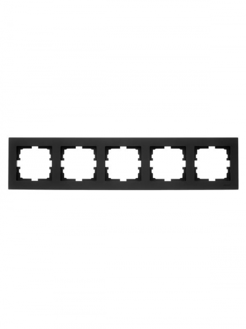 Рамка 5-местн. горизонт. VESNA черн. бархат LEZARD 742-4200-150 742-4200-150