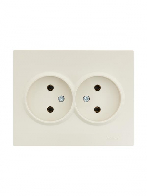 Розетка 2-м СП VESNA без заземл. ПБТ кремов. LEZARD 742-0300-128B 742-0300-128B