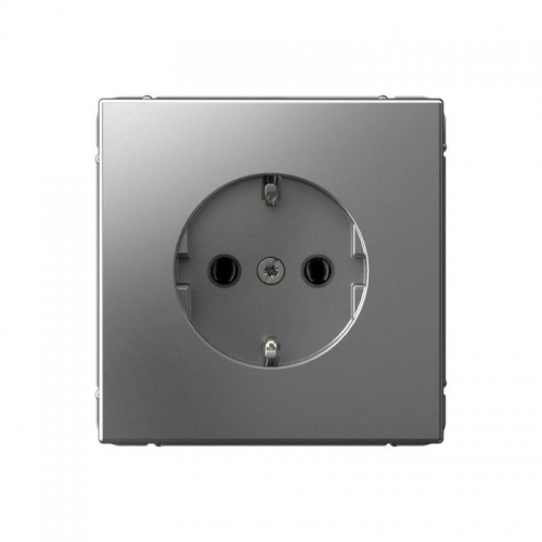 Розетка ArtGallery 16А с заземл. быстрозажим. клем. механизм сталь SE GAL000943S GAL000943S