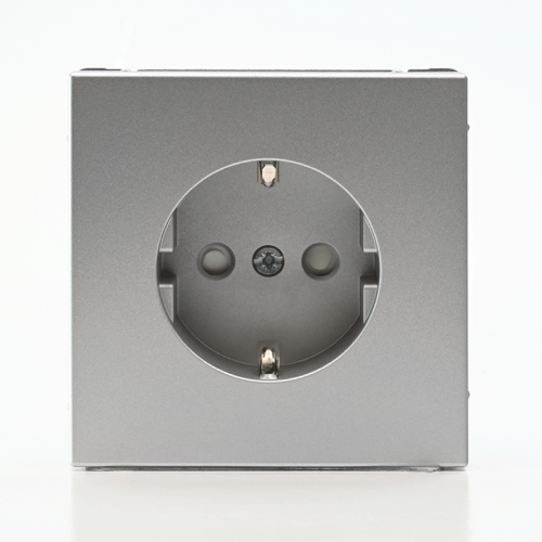 Розетка ArtGallery 16А с заземл. со шторками быстрозажим. клем. механизм алюм. SE GAL000345S GAL000345S