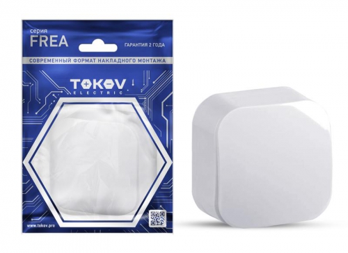 Выключатель 1-кл. ОП Frea 10А IP20 250В АБС-пластик бел. TOKOV ELECTRIC TKE-FR-V1-C01 TKE-FR-V1-C01