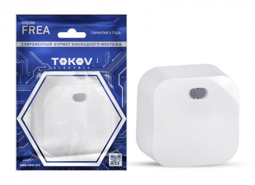 Выключатель 1-кл. ОП Frea 10А IP20 250В с индикацией АБС-пластик бел. TOKOV ELECTRIC TKE-FR-V1I-C01 TKE-FR-V1I-C01