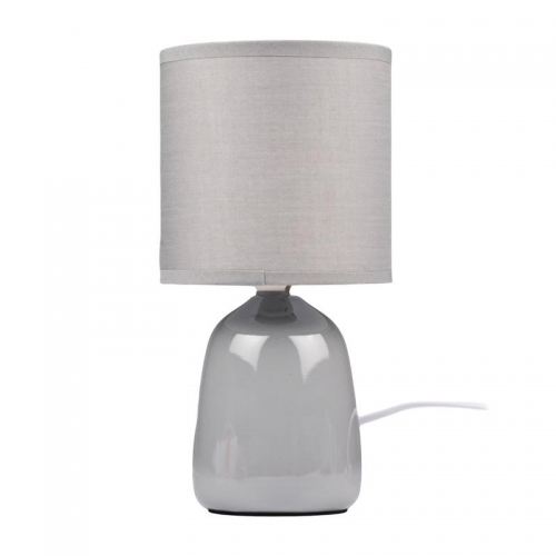 Светильник настольный JH2-02-gy E14 IP20 130х130х255мм керамика; ткань; PVC-пластик сер. JazzWay 5062320 5062320