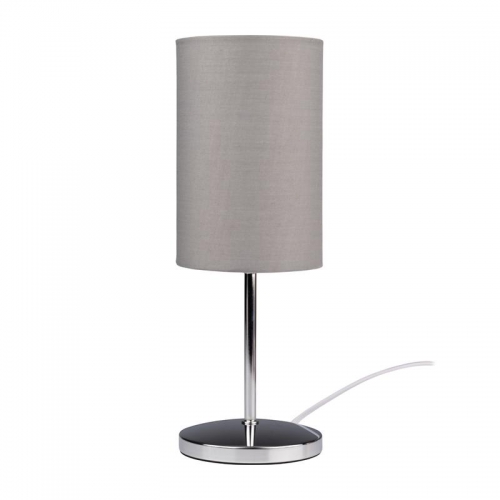 Светильник настольный JH3-01-gy E14 IP20 110х110х310мм метал.; ткань; PVC-пластик сер. JazzWay 5062368 5062368