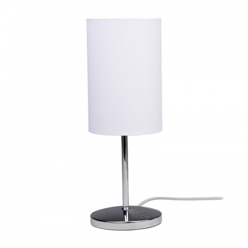 Светильник настольный JH3-01-wh E14 IP20 110х110х310мм метал.; ткань; PVC-пластик бел. JazzWay 5062344 5062344