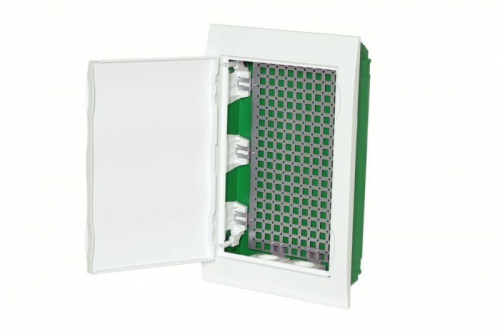 Корпус встраиваемый City9 Box IT 3 ряда 36мод. 2 розетки с бел. дверцей SE EZ9E312P2FIT EZ9E312P2FIT