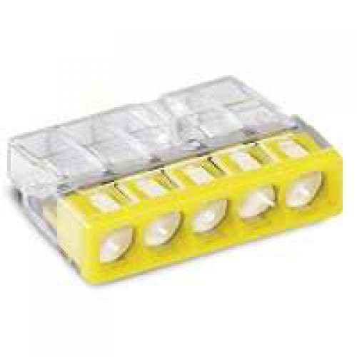 Клемма 5-и проводная 5х(0.5-2.5мм) для распред. коробки (с контактн. пастой 