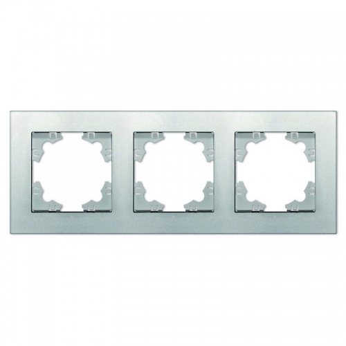 Рамка 3-м Афина универс. серебр. Universal A0045-S A0045-S