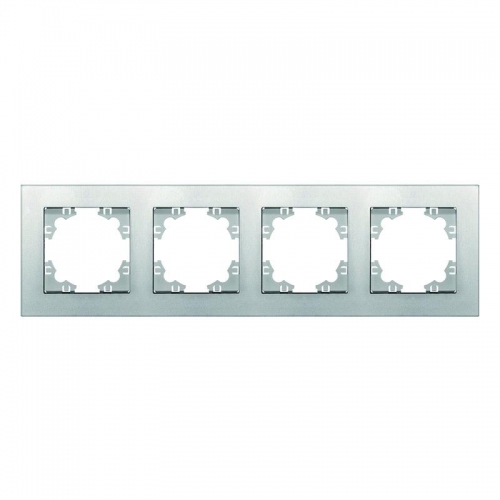 Рамка 4-м Афина универс. серебр. Universal A0046-S A0046-S