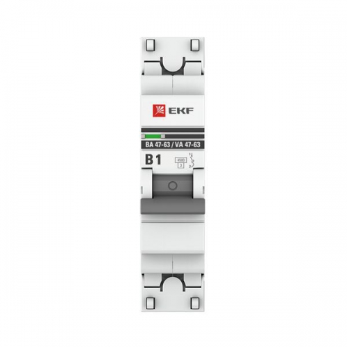 Выключатель автоматический модульный 1п B 1А 4.5кА ВА 47-63 PROxima EKF mcb4763-1-01B-pro mcb4763-1-01B-pro