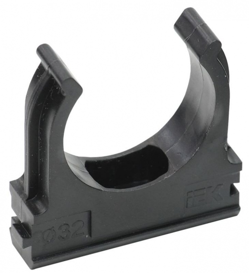 Держатель для труб (клипса) CF32 с защелкой черн. ELASTA IEK CTA10D-CF32-K02-050 CTA10D-CF32-K02-050