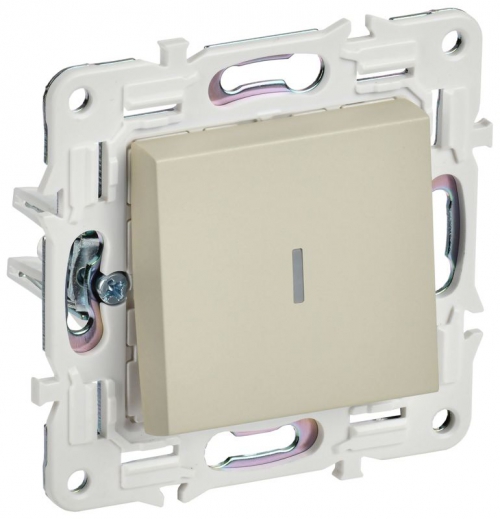 Выключатель проходной 1-кл. SKANDY 10А SK-V08B с индикацией беж. IEK SK-V12-1-10-K10 SK-V12-1-10-K10