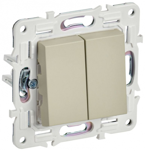 Выключатель проходной 2-кл. SKANDY 10А SK-V05B беж. IEK SK-V22-0-10-K10 SK-V22-0-10-K10