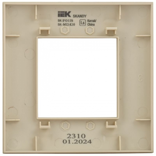 Рамка 1-м SKANDY SK-F01B беж. IEK SK-M12-K10 SK-M12-K10