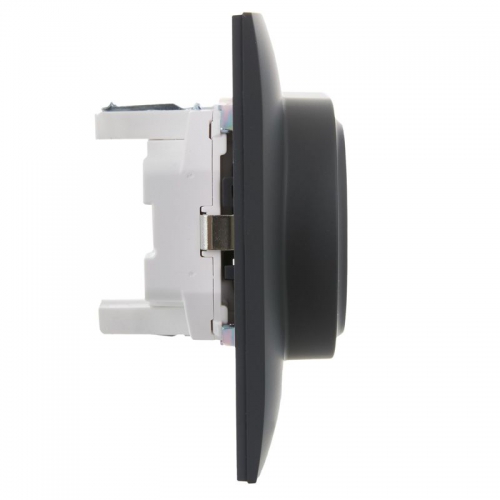 Розетка 2-м SKANDY 16А с заземл. без защ. шторок в сборе SK-R08G графит IEK SK-R21-16-K53-F SK-R21-16-K53-F