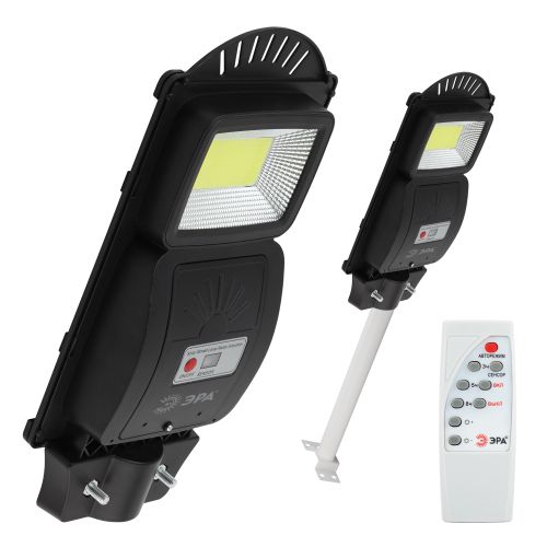 Светильник 20Вт 5000К IP65 450лм консольный на солнечной батарее COB с кронштейном с датчиком движения ПДУ Эра Б0046792 Б0046792