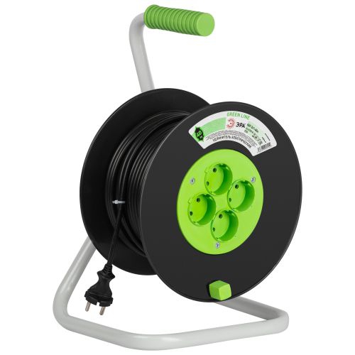 Удлинитель на пластик. катушке 4х40м без заземл. KAT-2x1-40m Greenline ПВС 2х1 Эра Б0065087 Б0065087