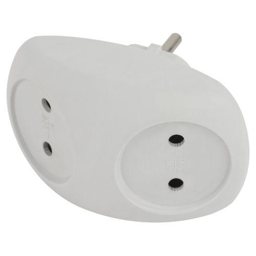 Разветвитель 2-м без заземл. 10А IP20 SPx-2-W бел. Эра Б0053480 Б0053480