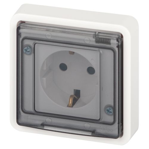 Розетка Эксперт 11-2521-01 2P+E IP55 16А-250В СУ бел. Эра Б0063259 Б0063259