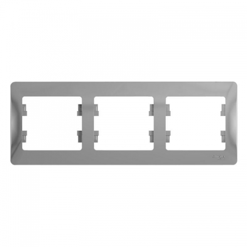 Рамка 3-м Glossa горизонт. алюм. SE GSL000303 GSL000303